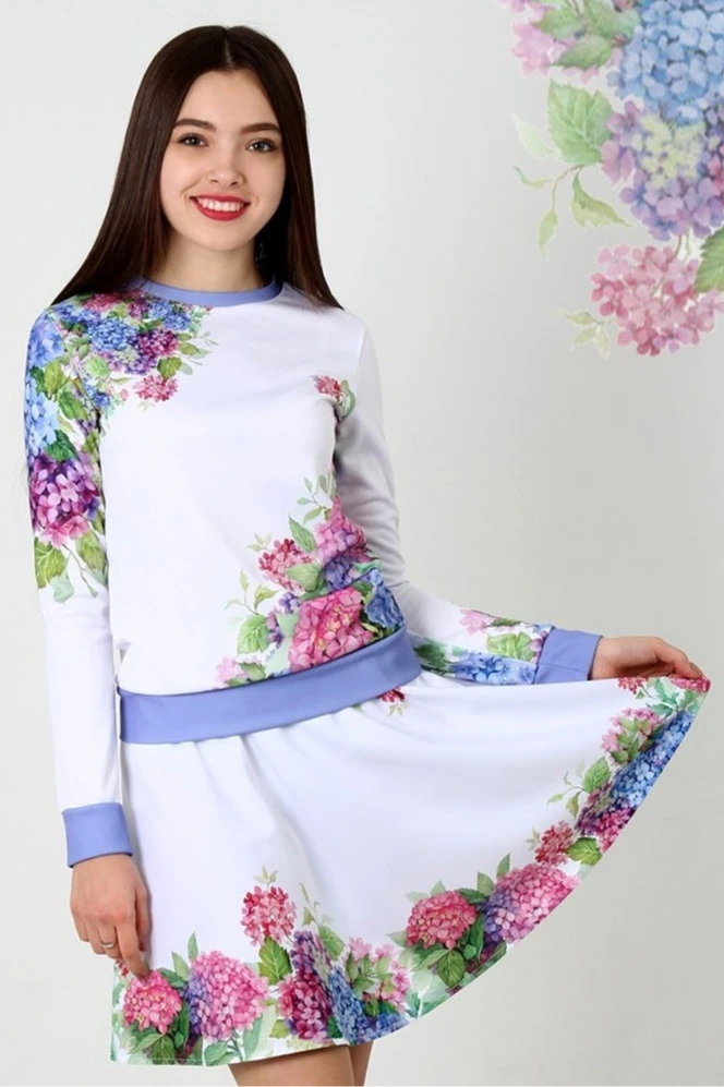 Купить свитшот унисекс "Гортензии"