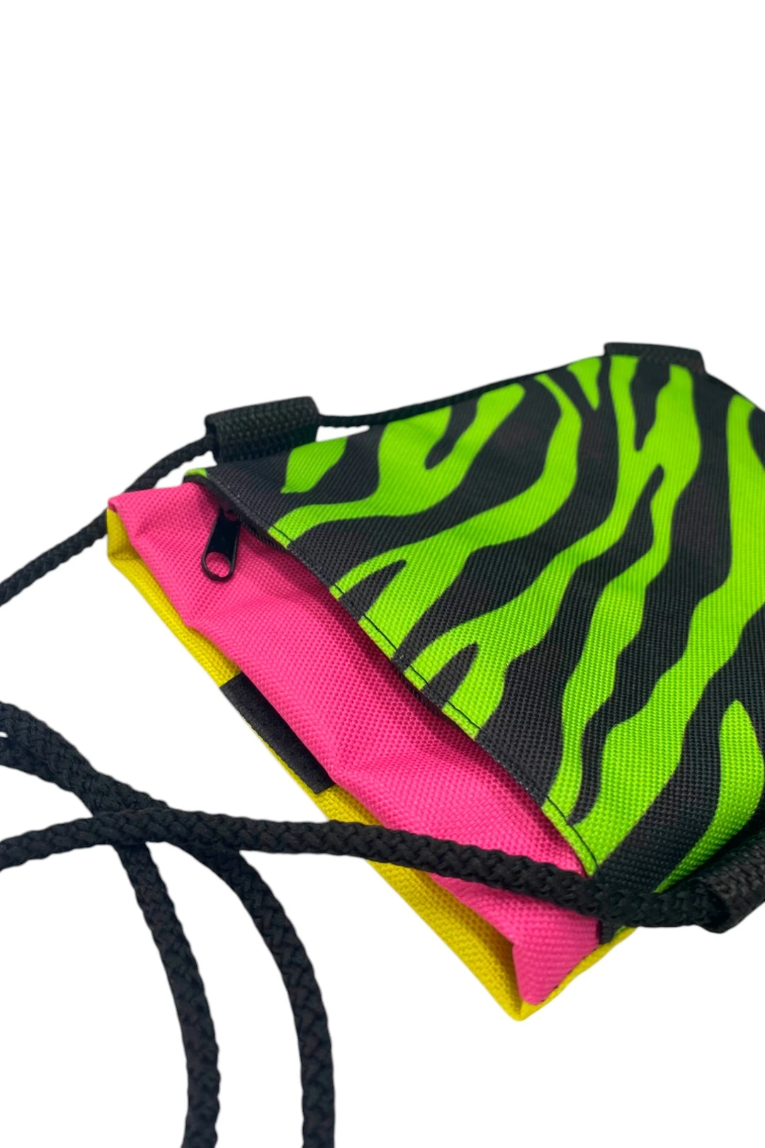 Нагрудный кошелек Брик 13х18 см, с полной запечаткой "Green zebra"#1