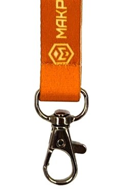 Лента для бейджа блекаут ширина 1,5 см, с карабином-люкс и трезубцем, с печатью#2 Лента для бейджа блекаут ширина 1,5 см, с карабином-люкс и трезубцем, с печатью#2