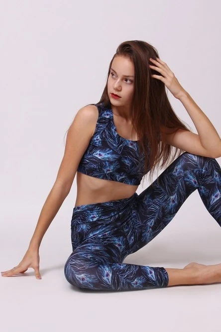 Купить комплект женский с принтом "Peacock feathers"