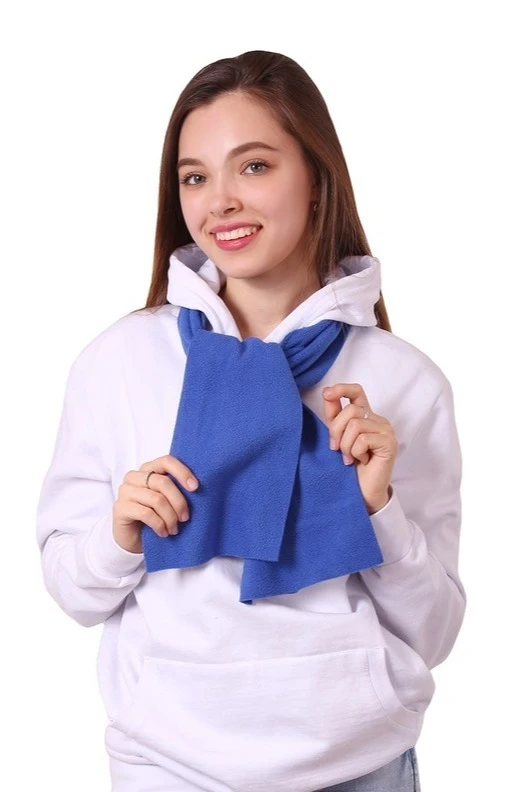 Шарф флисовый однослойный 20х120 см, однотонный#2