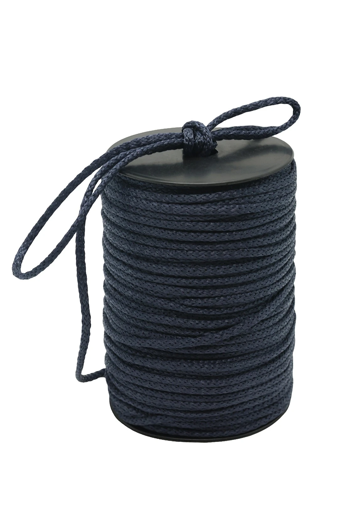 Шнур круглый с сердечником 100% ПЭ, 5 мм темно-синий#4