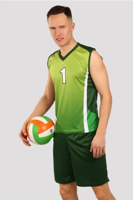 Волейбольная форма Изи мужская с полной запечаткой "WHITE 1"#2
