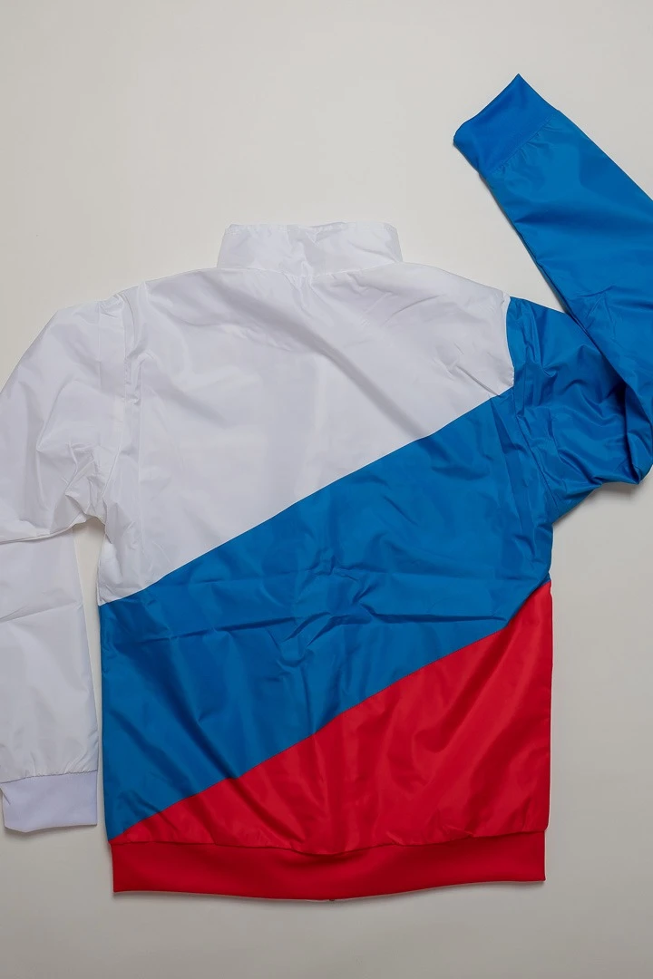 Ветровка Спортинг с двойным воротником унисекс, с полной запечаткой "Tricolor"#3