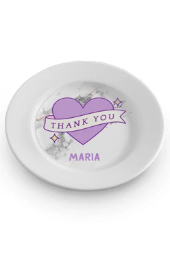 Тарелка с принтом "Thank You, Maria"#1