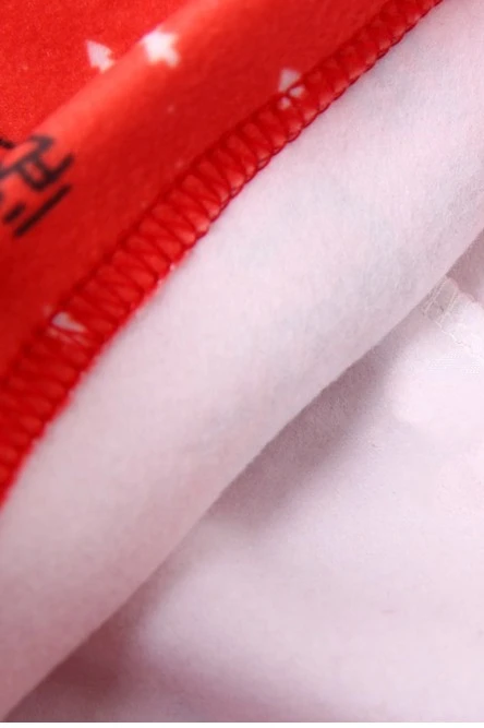 Шапка Лав флисовая однослойная детская, с полной запечаткой "Ho Ho Ho!"#4