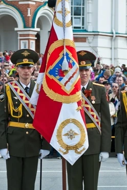 Купить боевое знамя воинской части вышитое