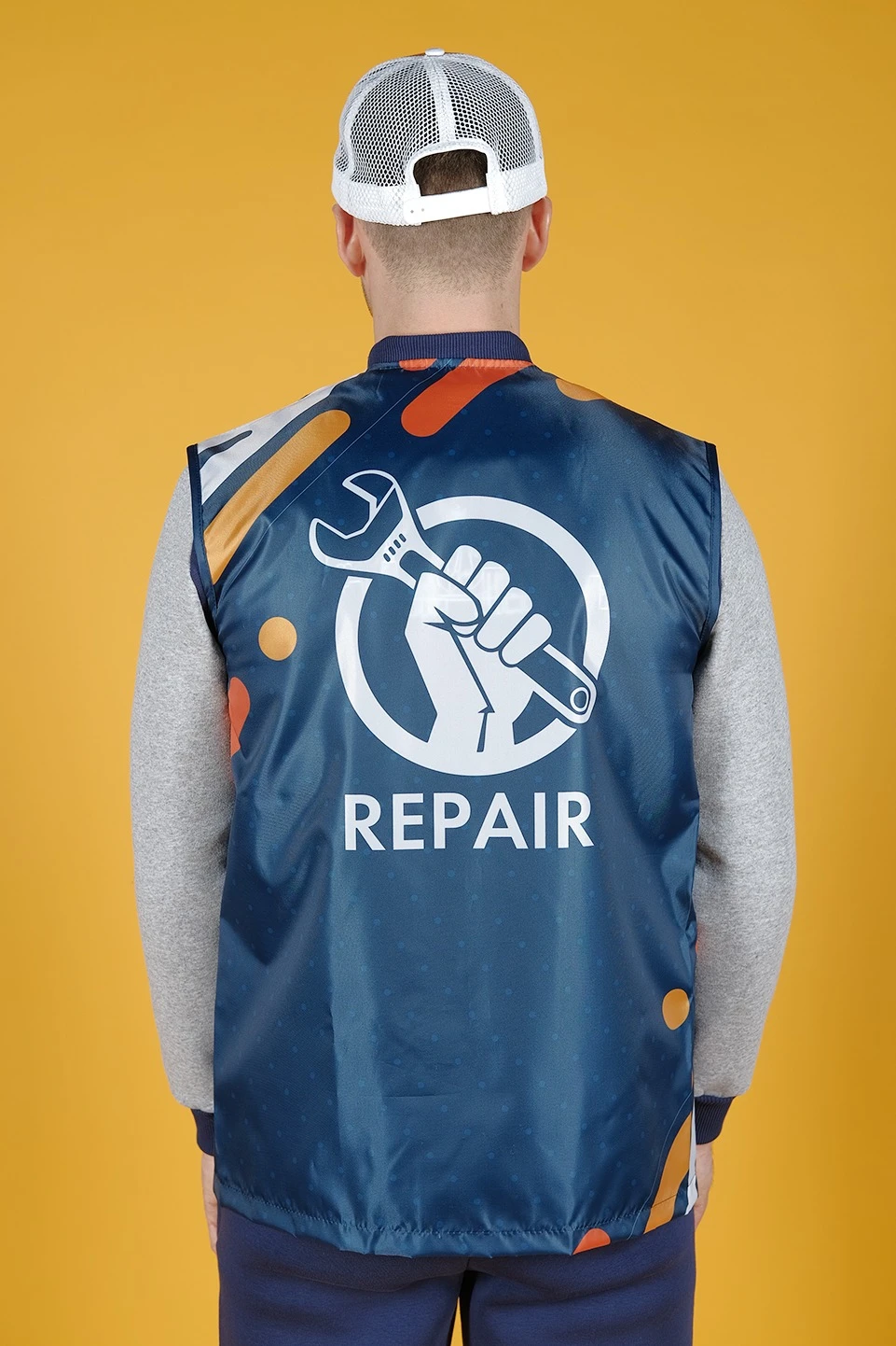 Жилет Парма без подклада унисекс, с полной запечаткой#9 Жилет Парма без подклада унисекс, с полной запечаткой#9