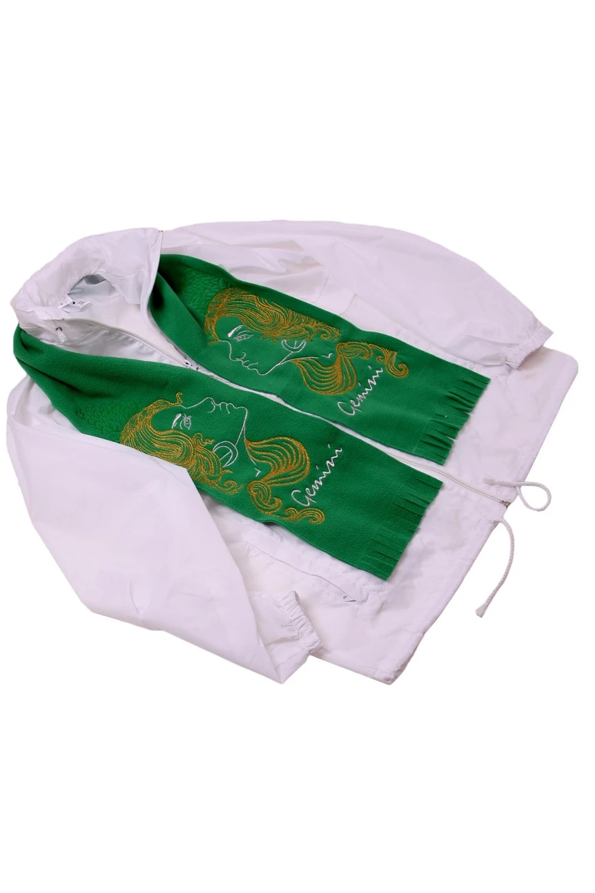 Шарф флисовый однослойный 15х120 см, однотонный "Gemini"#4