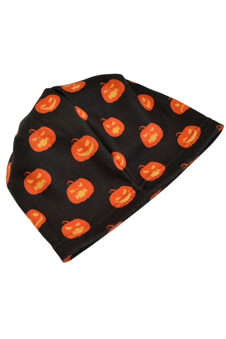 Шапка Лав флисовая однослойная взрослая, с полной запечаткой "Halloween"#7