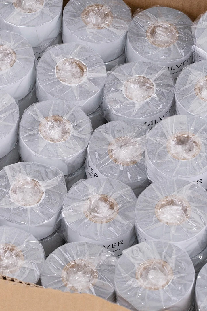 Купить ленту термотрансферную шириной 3,2 см (намотка 10 000 см), серебро