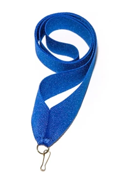 Купиь ленту для медали репс ширина 2,2 см, с карабином синюю