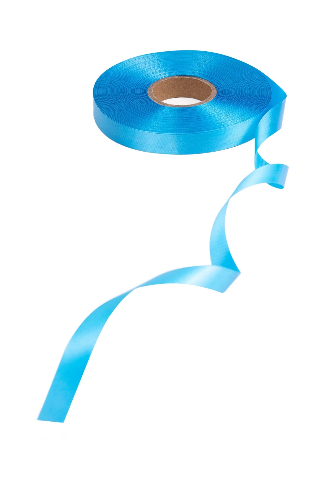 Купить ленту сaтин шириной 15 мм, однотонную голубую