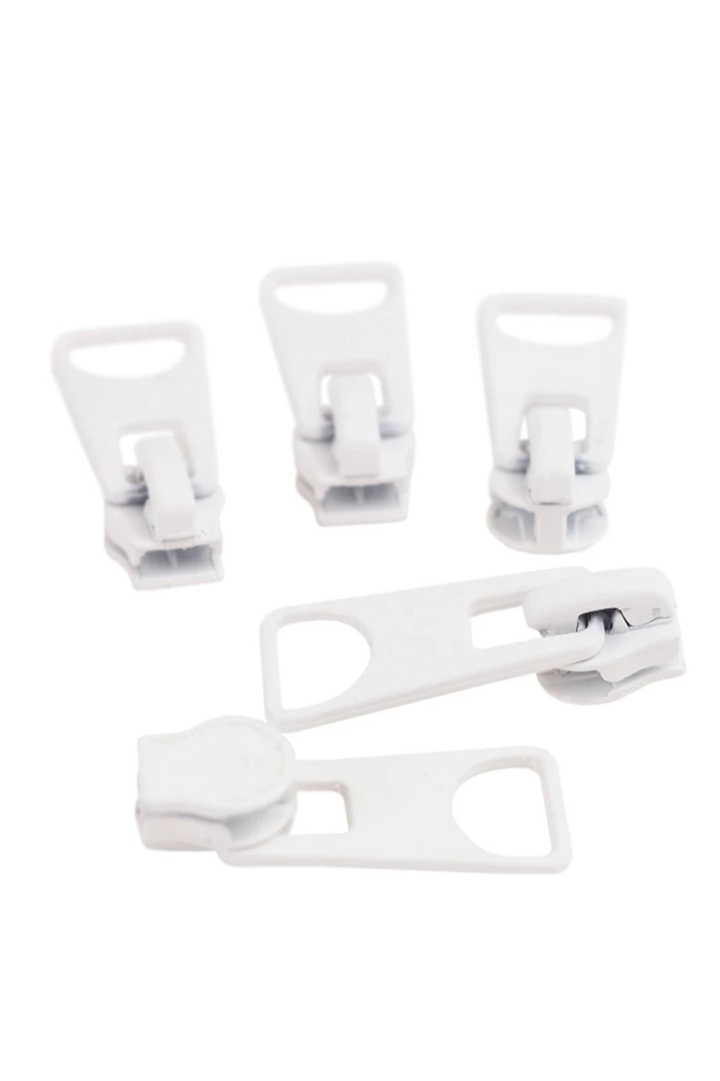 Купить бегунок тип 5 для спиральной молнии, белый