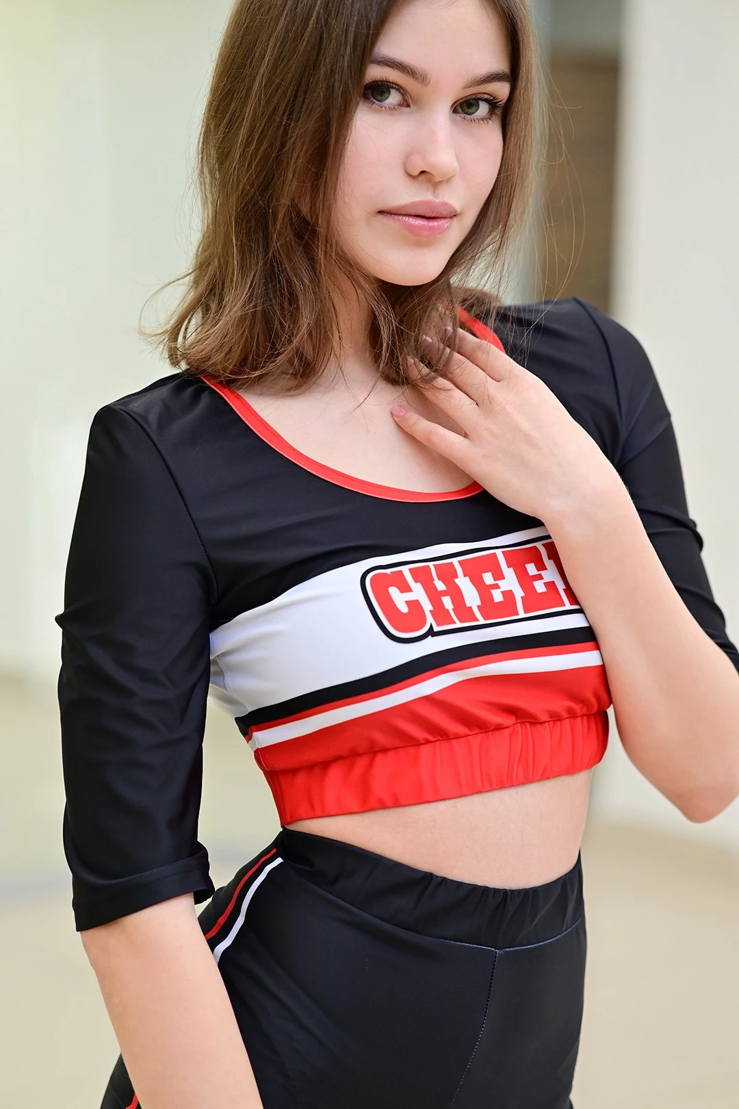 Топ Каролин женский с полной запечаткой "Cheer"#1