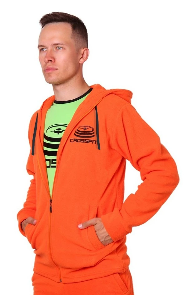 Толстовка Харисон флисовая с капюшоном унисекс, однотонная#1