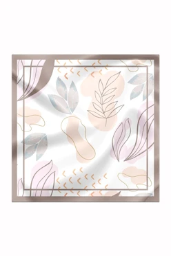 Купить платок Шанель 70х70 см, с полной запечаткой  "Aqua plants"