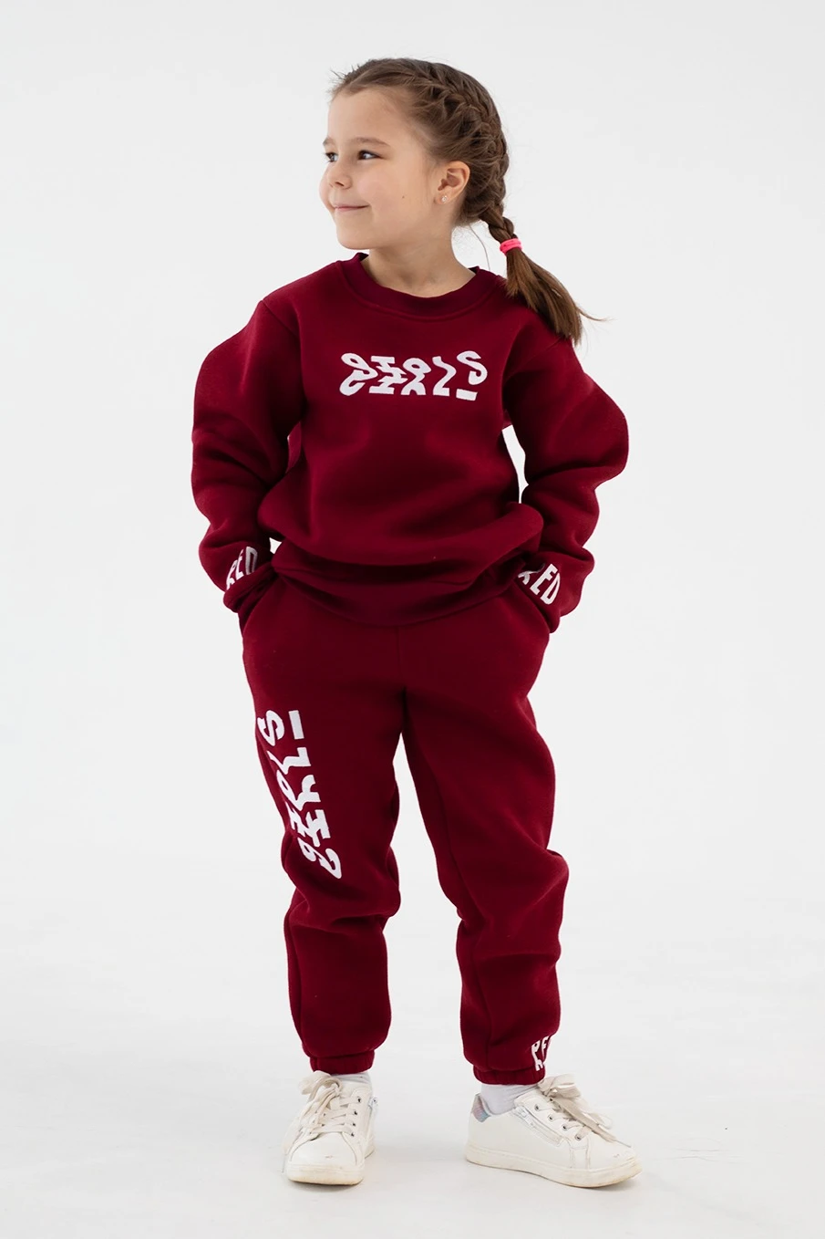 Свитшот Тревис из футера детский, однотонный "Redred"#4