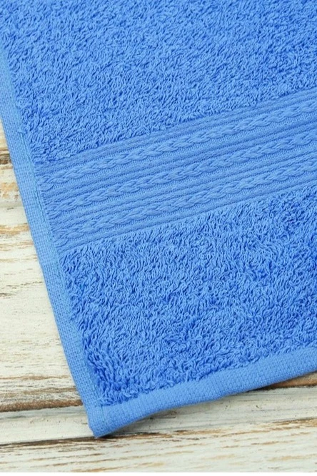 Полотенце махровое 50х90 см (Ituma), однотонное голубое#6