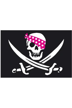 Купить флаг "Череп с розовой повязкой"