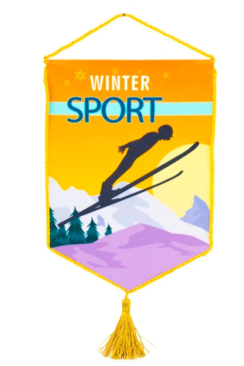 Вымпел Угол печатный со шнуром, декоративная кисть, 20х30 см#2