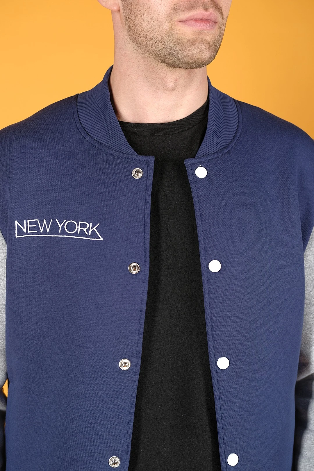 Бомбер Стайл из футера унисекс, однотонный "New York"#2