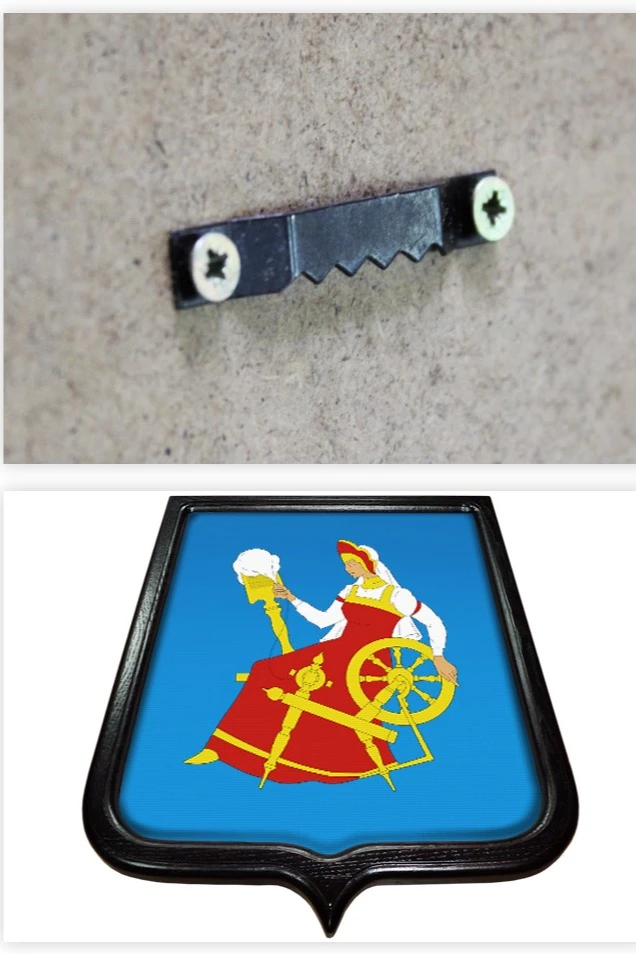 Купить Герб Иваново 35х43 см печатный темная рамка