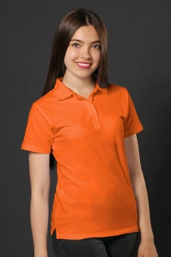 Купить футболку женскую оранжевую Поло Нэкст