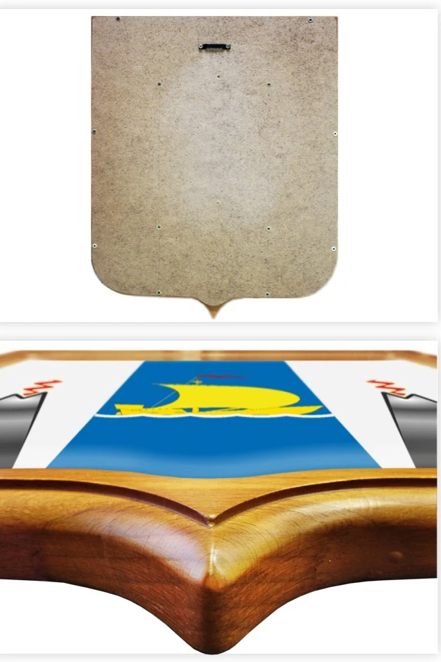 Купить Герб Сахалинской области 53х61 см печатный светлая рамка