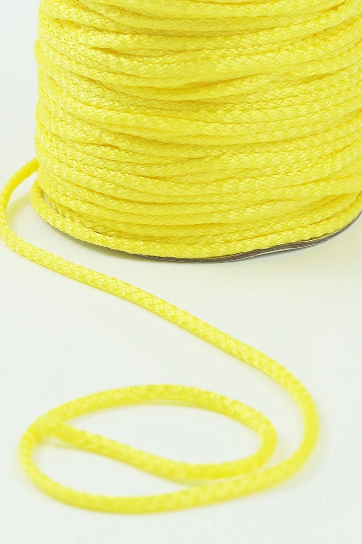 Купить шнур круглый с сердечником 6 мм пэ, желтый Купить шнур круглый с сердечником 6 мм пэ, желтый