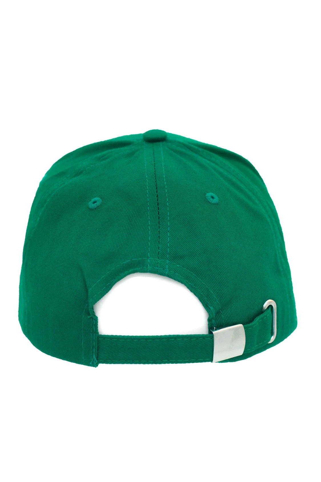 Бейсболка Актив пятиклинка взрослая, однотонная зеленая (хлопок)#1