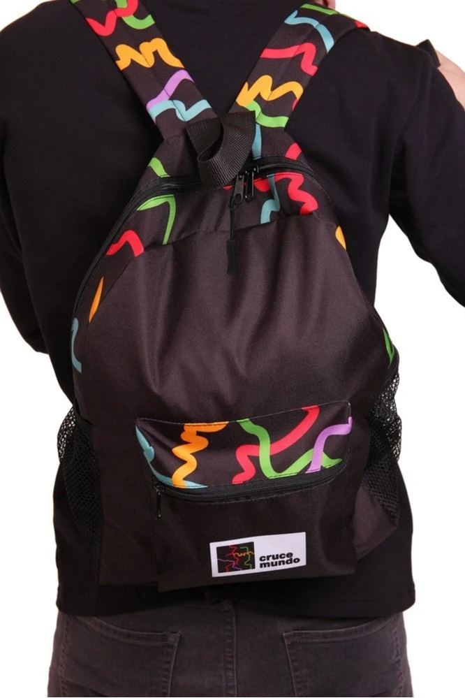 Рюкзак Кэрри мягкой формы 41х31х9,5 см, с полной запечаткой "Cruce Mundo"#5
