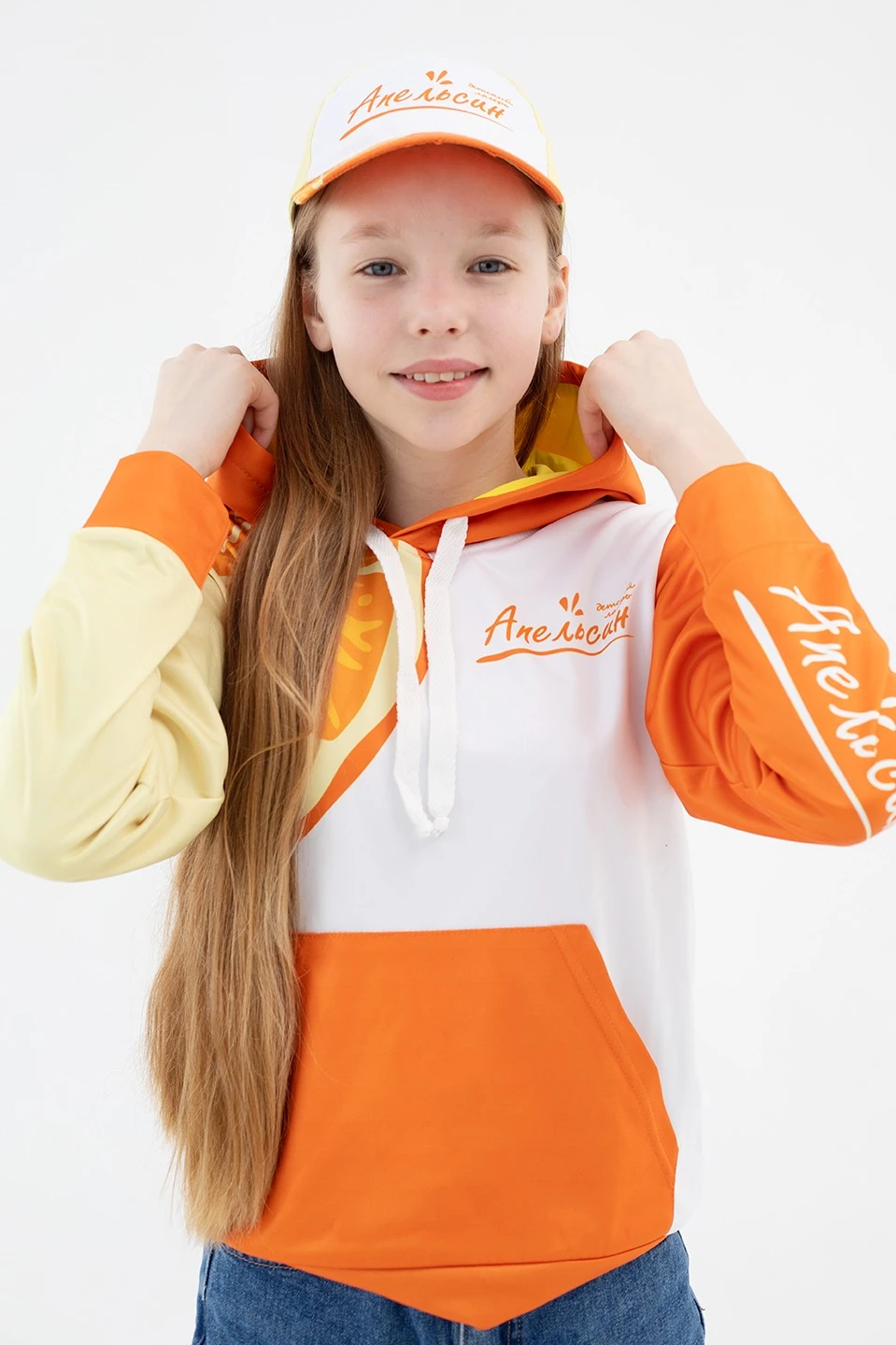 Бейсболка Стандарт детская с полной запечаткой (полиэстер) "Orange"#2