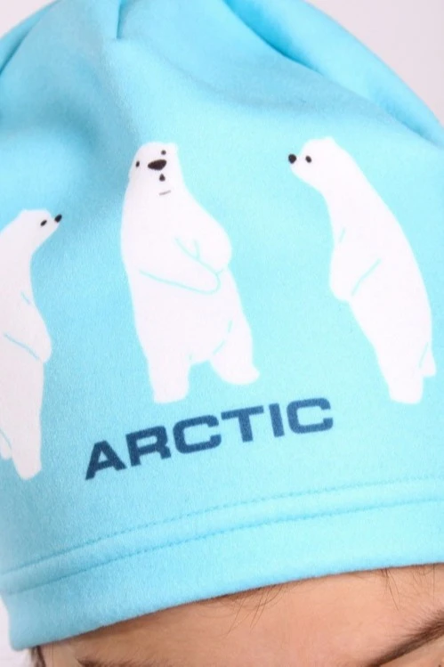 Шапка Лав флисовая однослойная детская, с полной запечаткой#2