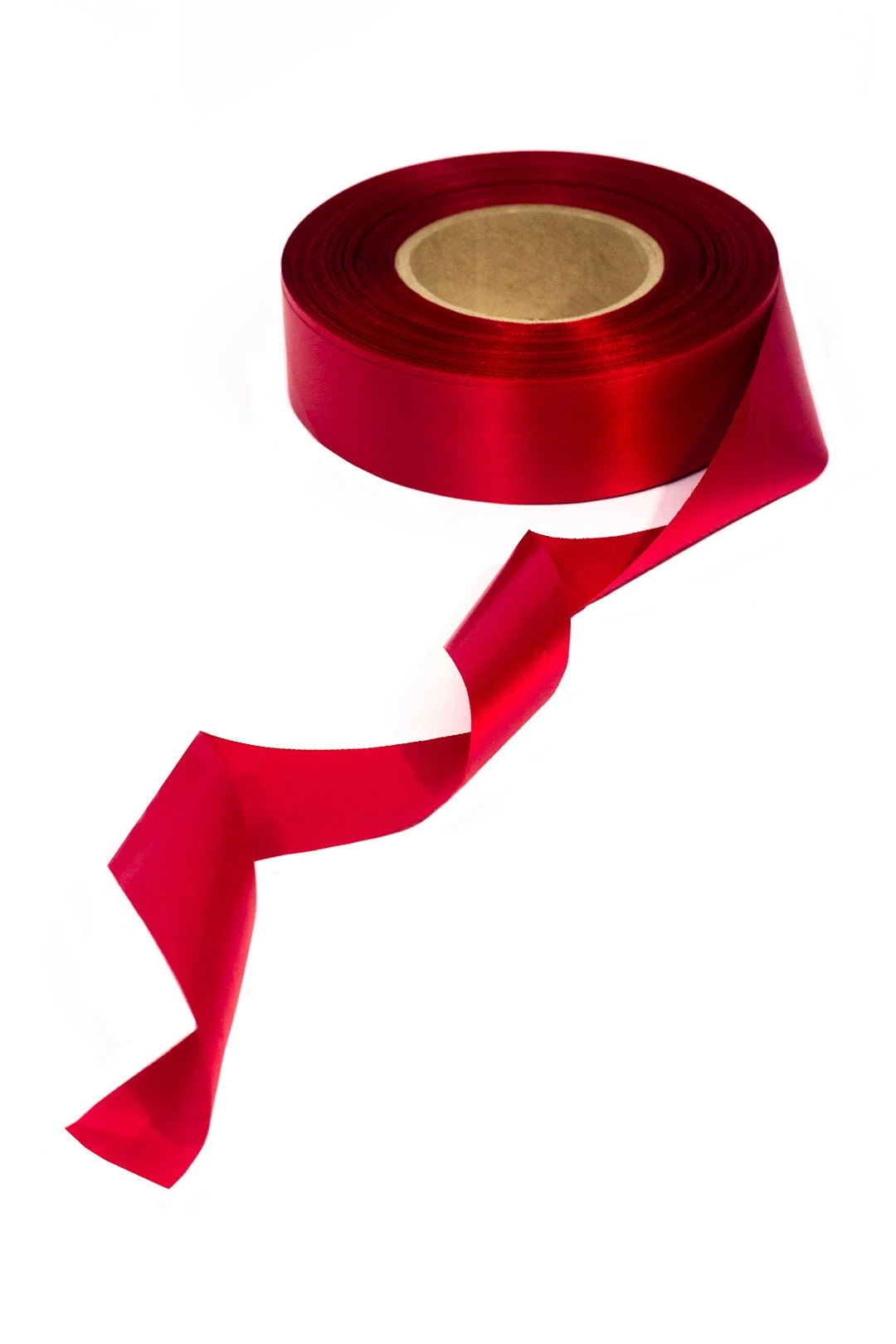 Купить ленту сатин 100 м, ширина 50 мм, темно-красную