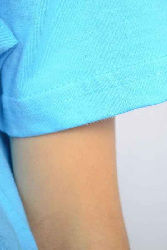 Футболка Премиум детская (Modern) однотонная небесная (хлопок)#3