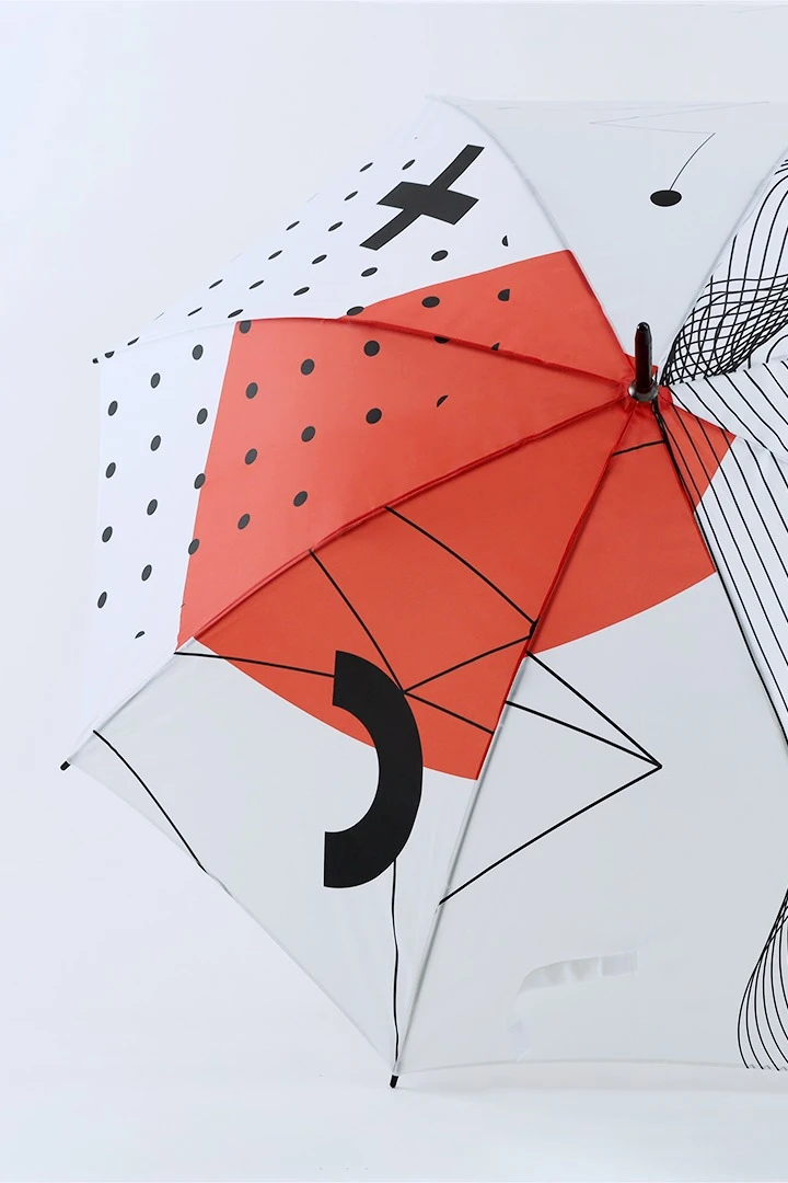 Купить зонт-трость Моне с пластиковой ручкой однослойный, с полной запечаткой (без совмещения) "Kondinsky"