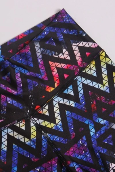 Легинсы женские с широким поясом с принтом "Grunge Galaxy"#2