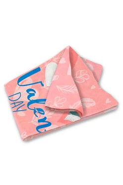 Плед Палитра флисовый 150х200 см, с принтом "Happy Valentine day"#1