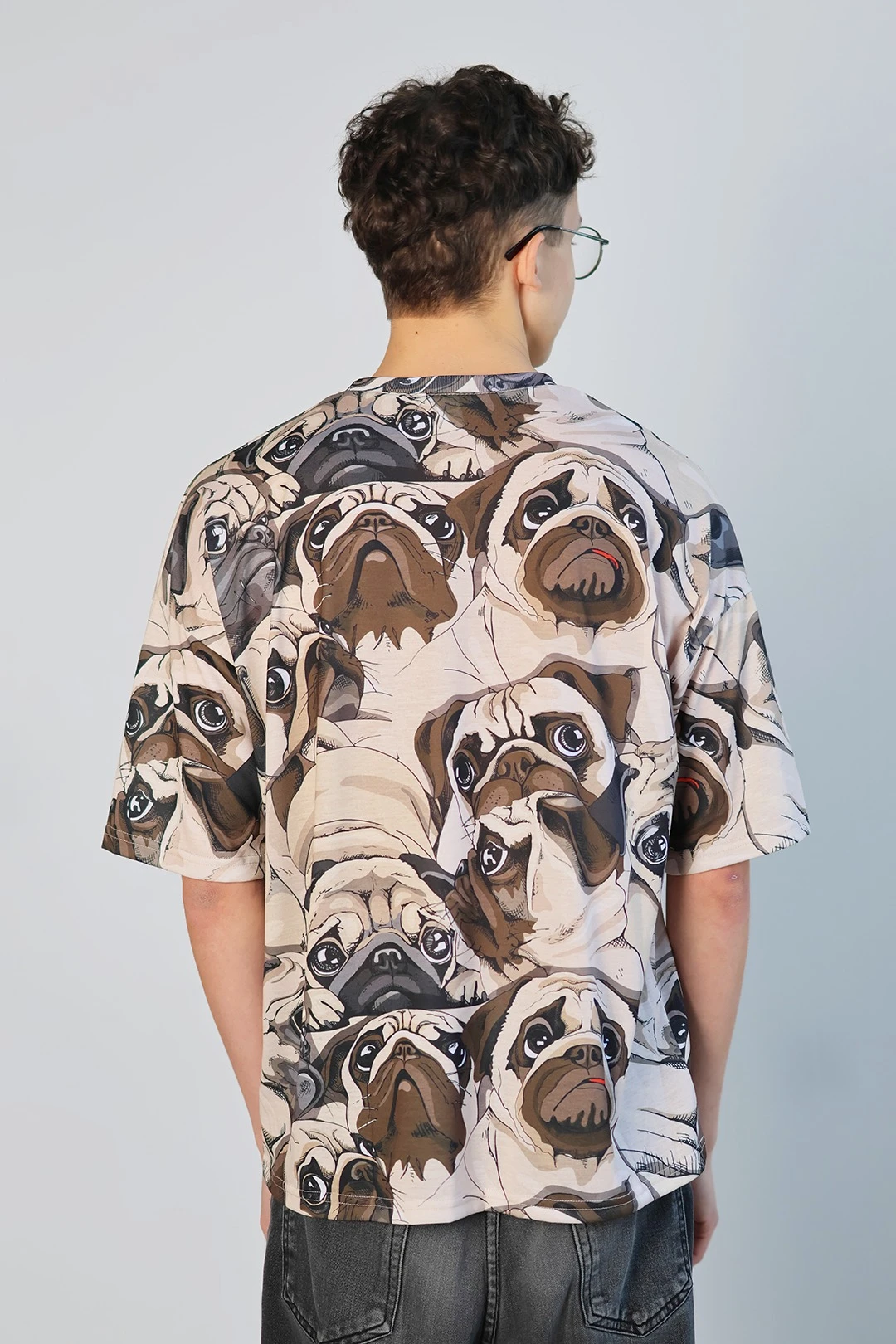 Футболка Макс оверсайз унисекс из кулирки с полной запечаткой "Dog"