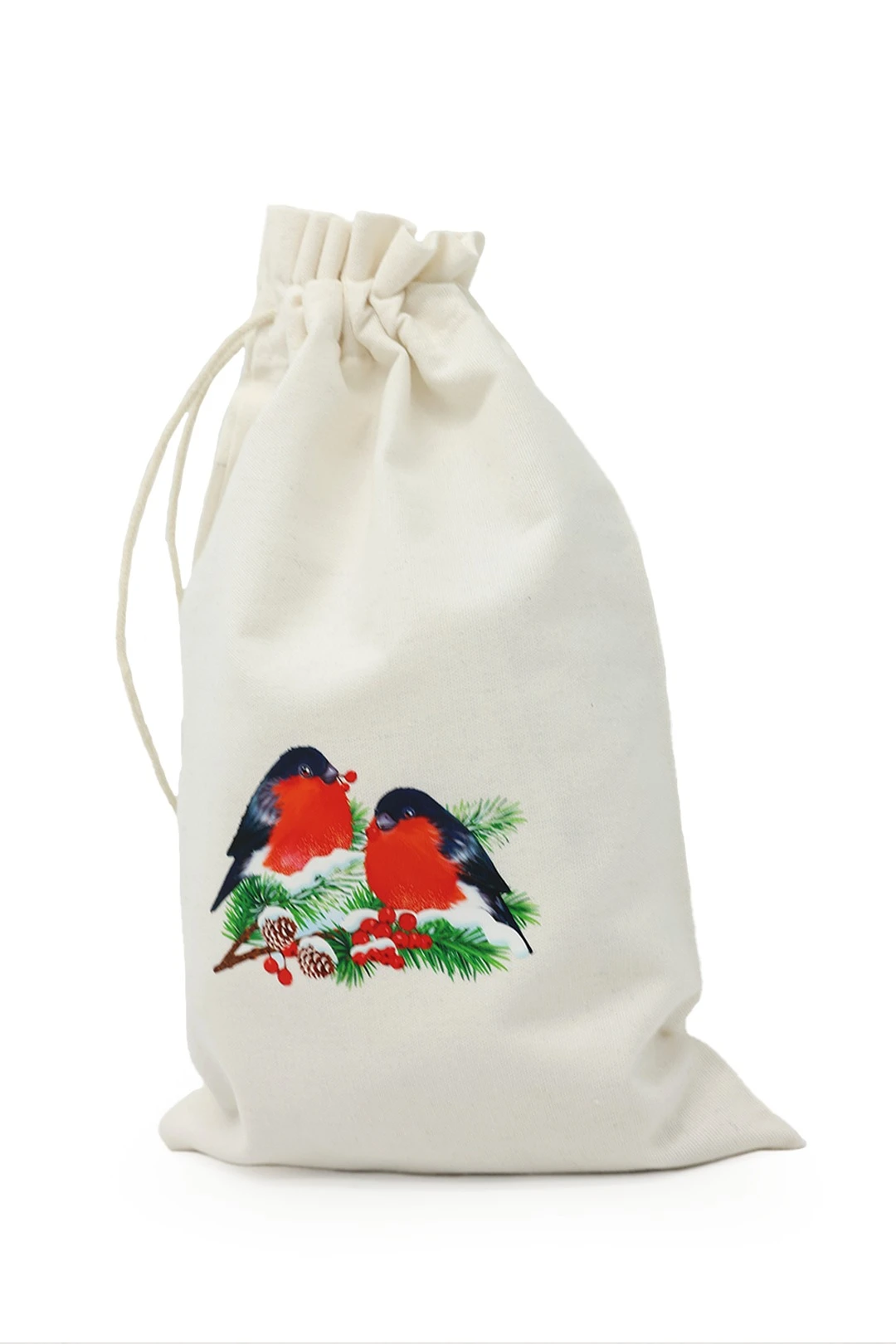 Купить мешочек из канваса 20х30 см "Bullfinches"