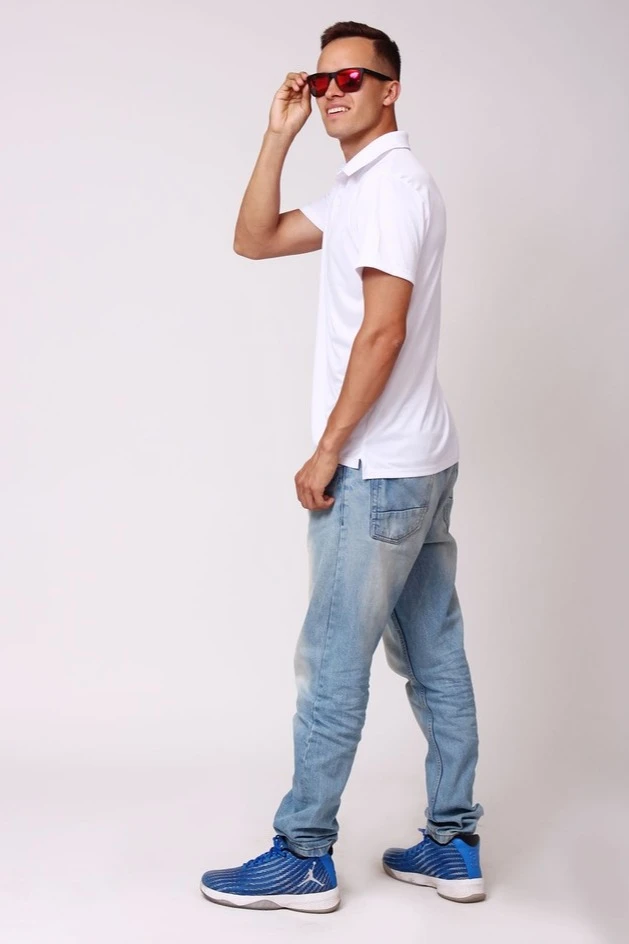 Поло Марс унисекс из примы, белая#2