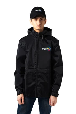 Купить ветровку Коди с капюшоном унисекс, однотонную "People"