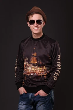 Купить свитшот унисекс "#Питер" с полной запечаткой