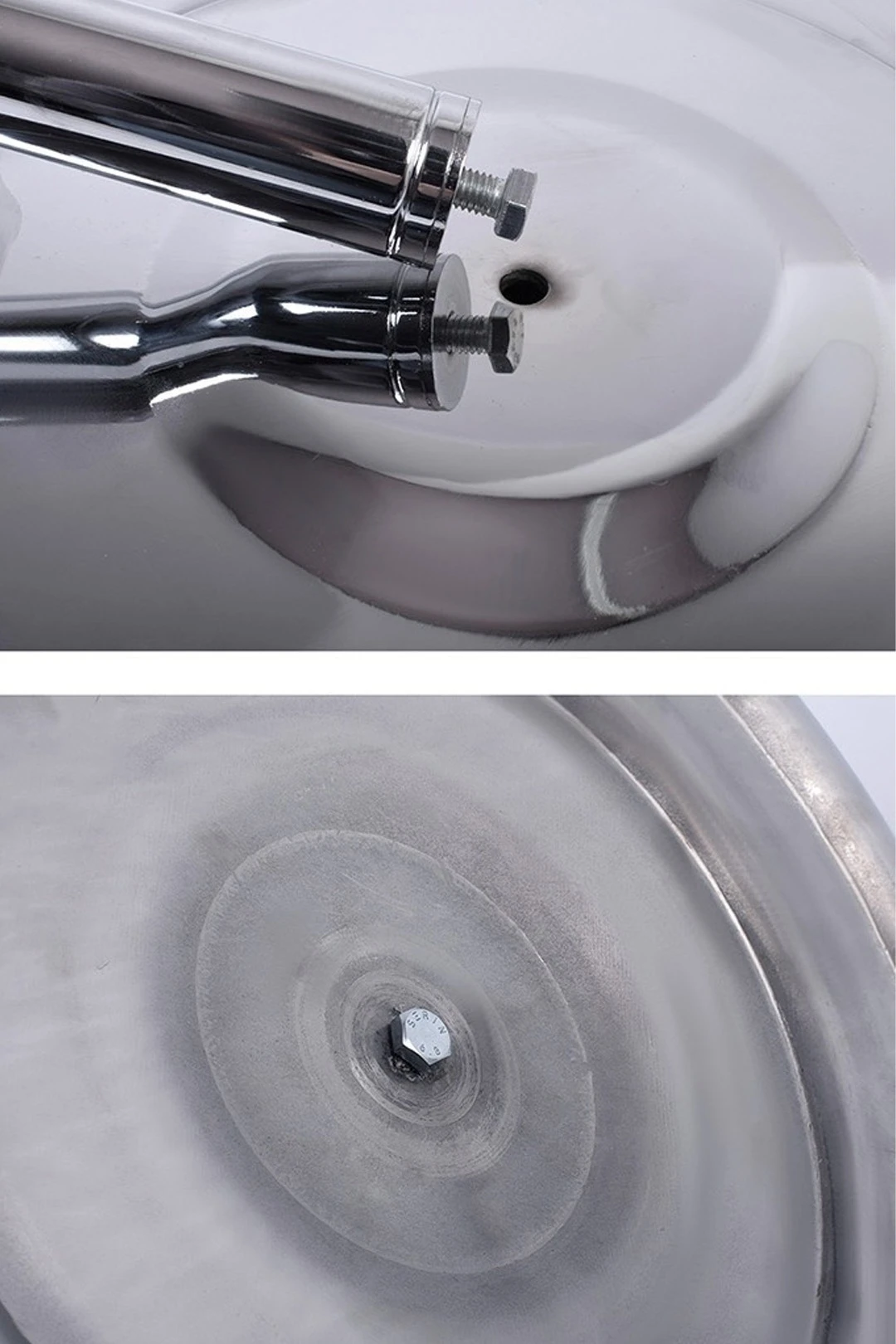 Основание Круг стальное хромированное фигурное под серебро на 1 шток, Ø 38,5 см#2