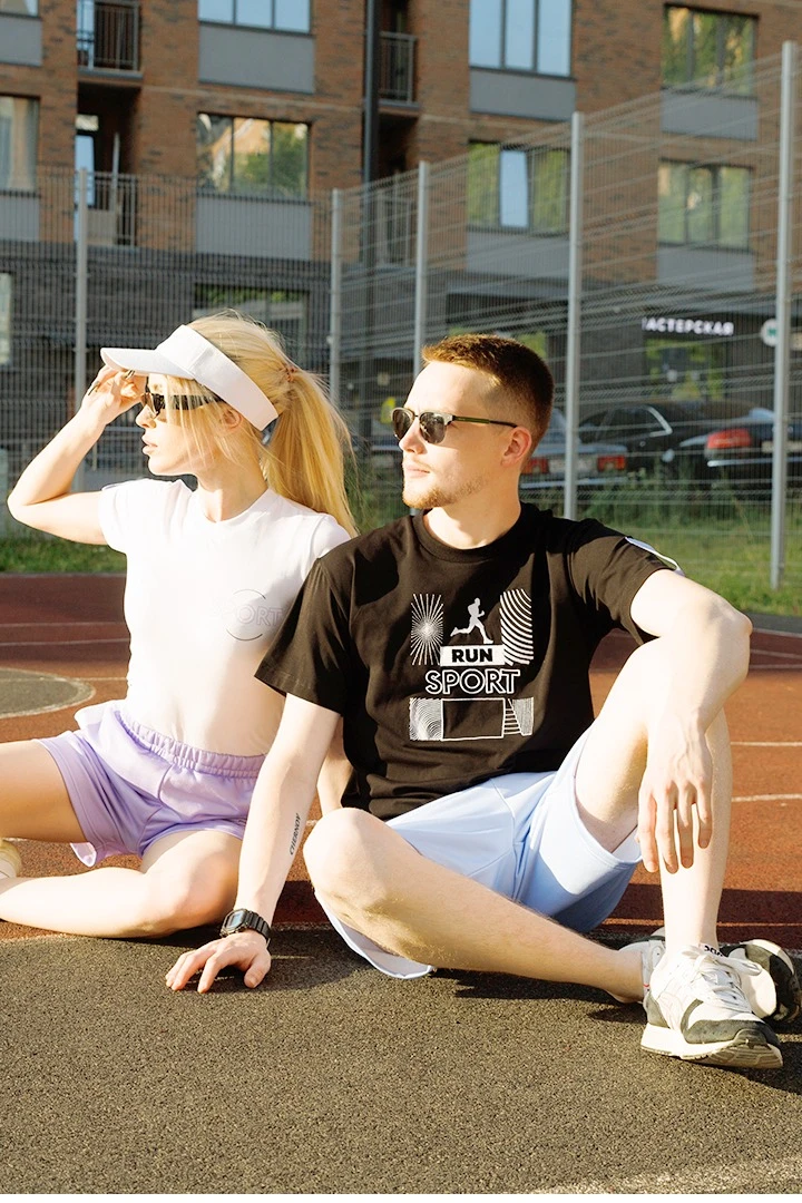 Футболка Степ унисекс однотонная "Run Sport"#1