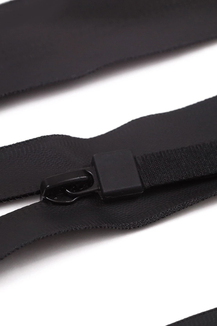 Молния спиральная реверсивная разъемная водонепроницаемая 80 см, тип 5, черная#3