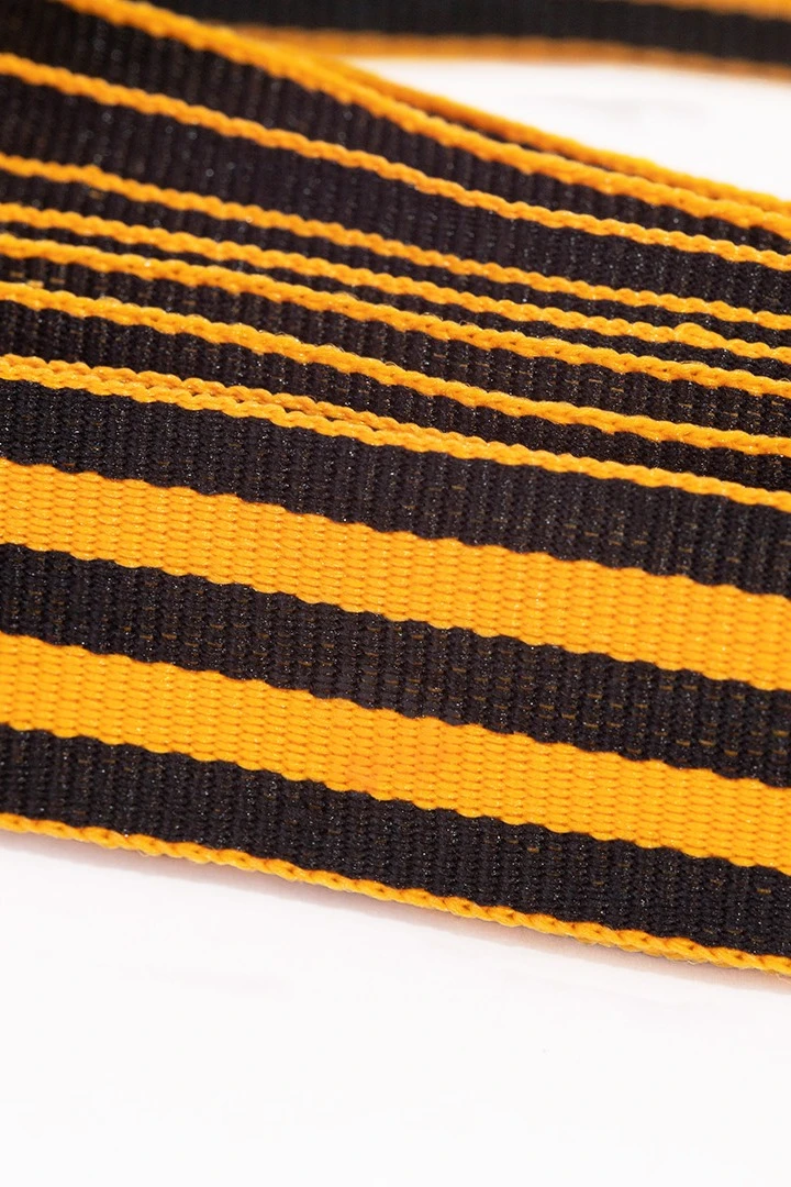 Лента для медали Георгиевская репс ширина 2,2 см, с карабином#4