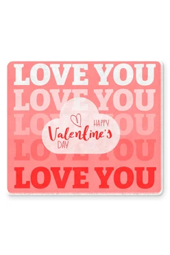 Купить плед Слипи флисовый 120х140 см (двухслойный), с принтом "Valentine day"