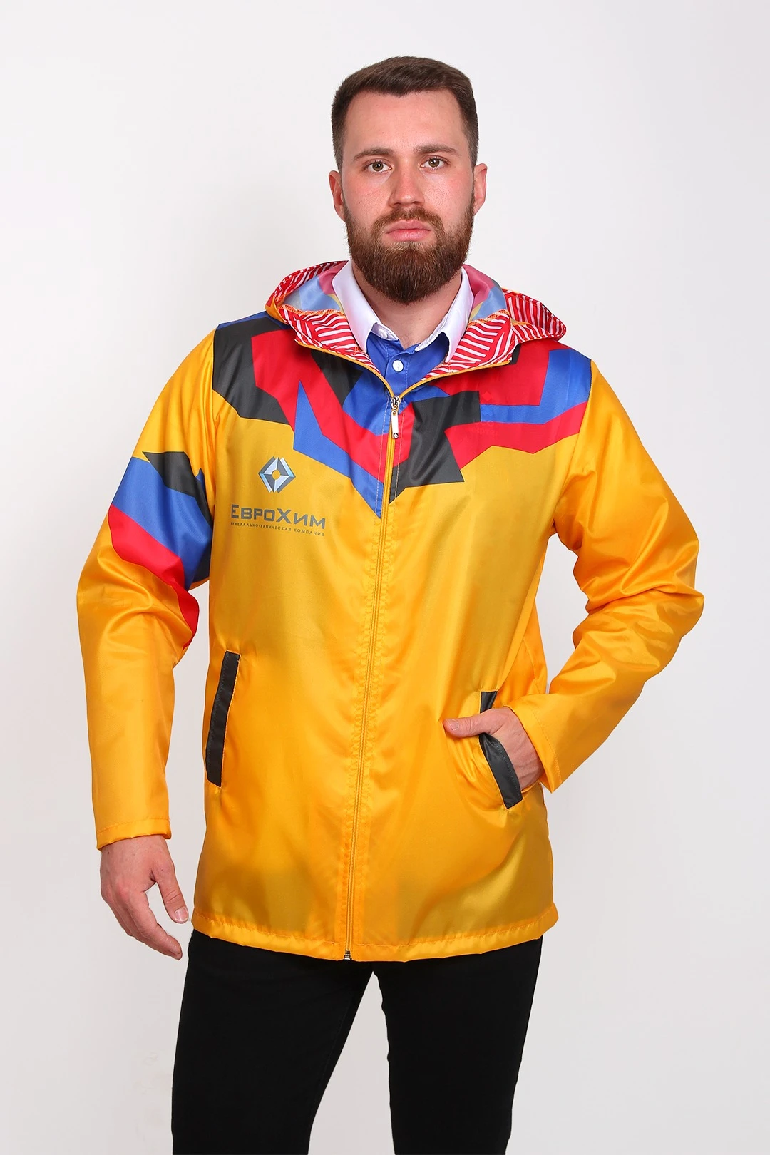 Купить ветровку Райдер с капюшоном унисекс, с полной запечаткой "Kovdor"